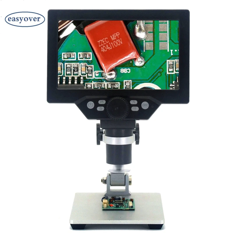 

12MP 7 Inch LCD Display Digital Microscope 1-1200X Continuous Amplification Microscopes Electronic Magnifier PCB Repair Tools