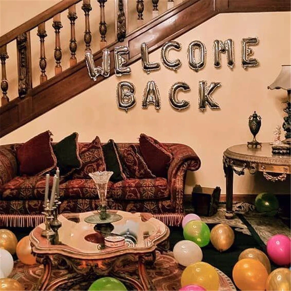 1set 16inch Rose Gold Welcome Home Letter Foil Balloons Welcome Back to Home Event Party Supliers Inflatable Air Balls Decor