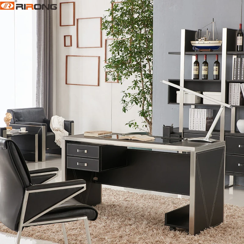 

1.4m Small Simple Design Home Study Room Furniture Black Grey Blue Wooden Writing Office Work Computer Desk Table Set