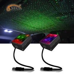 Super Bright Usb Led Laser Car Roof Star Night Light Car Interior Atmosphere Starry Ambient Projector Auto Home Decoration