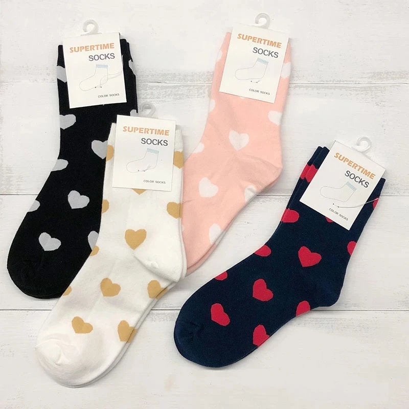 Ladies Socks For Girls Polka Dot Socks Women Black White Cute Kawaii Harajuku Socks Cotton Korean Style Casual Ankle Sock Woman