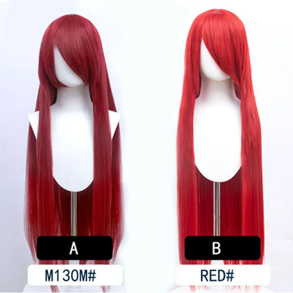 AOSI 100 cm lange gerade Cosplay-Haar-Synthetik-Perücke, Schwarz, Weiß, Rot, Rosa, Braun, Gold, Blau, Damen, hitzebeständig, Anime-Perücken – Detail 22
