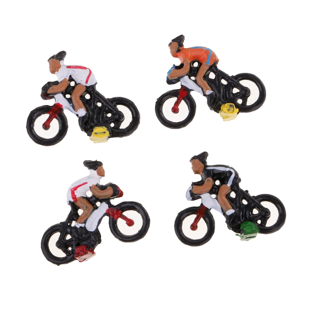 12pcs 1:87 Scale Mini People Figure Cyclist Toys for Diorama, Model Trains, Architecture Projects Rider Model Landscape Layout