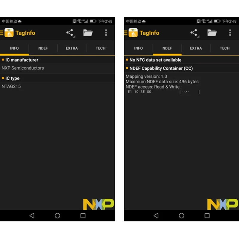 NFC 휴대폰용 접착 라벨, Ntag213, Ntag215, NFC 태그 스티커, 13.56 MHZ, 540 바이트, 5YOA, 100 개, 50 개, 10 개