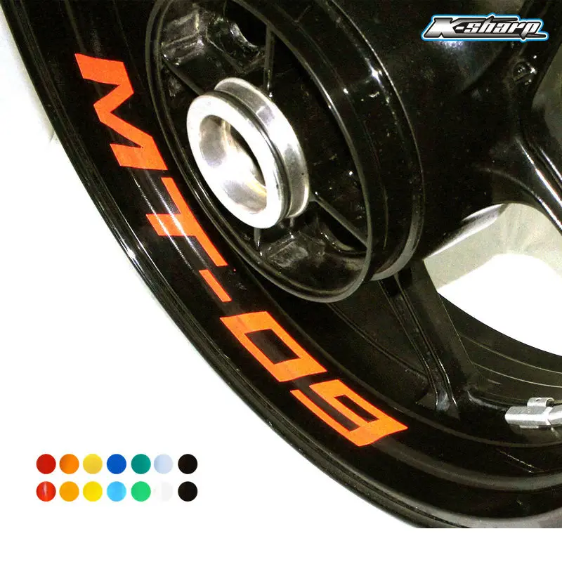 

For MT-09 MT09 MT-07 MT07 Reflective Stickers Stripes Motorcycle Custom Inner Rim Declas mt07 mt09 Wheel Sticker