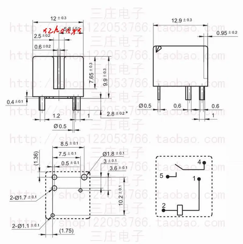 Relays HFKC 012-HT(235) Kc-1a-12v