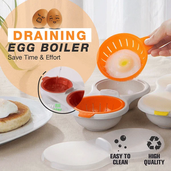 Draining Egg Boiler Kitchen Accessories Egg Mold Perfectly Poached Two-layer Draining Egg Boiler 24x11.5x6cm Kitchen Tool Baking