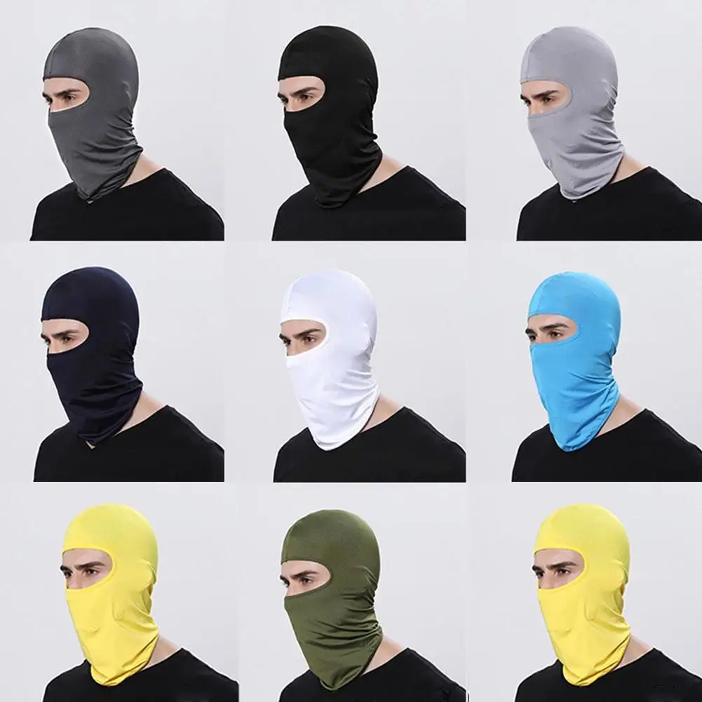 Motorcycle Face Mask Cycling Balaclava Full Cover Face UV Balaclava Protection Hat Summer Ski Ultra Thin Mask Neck Sun U5A4