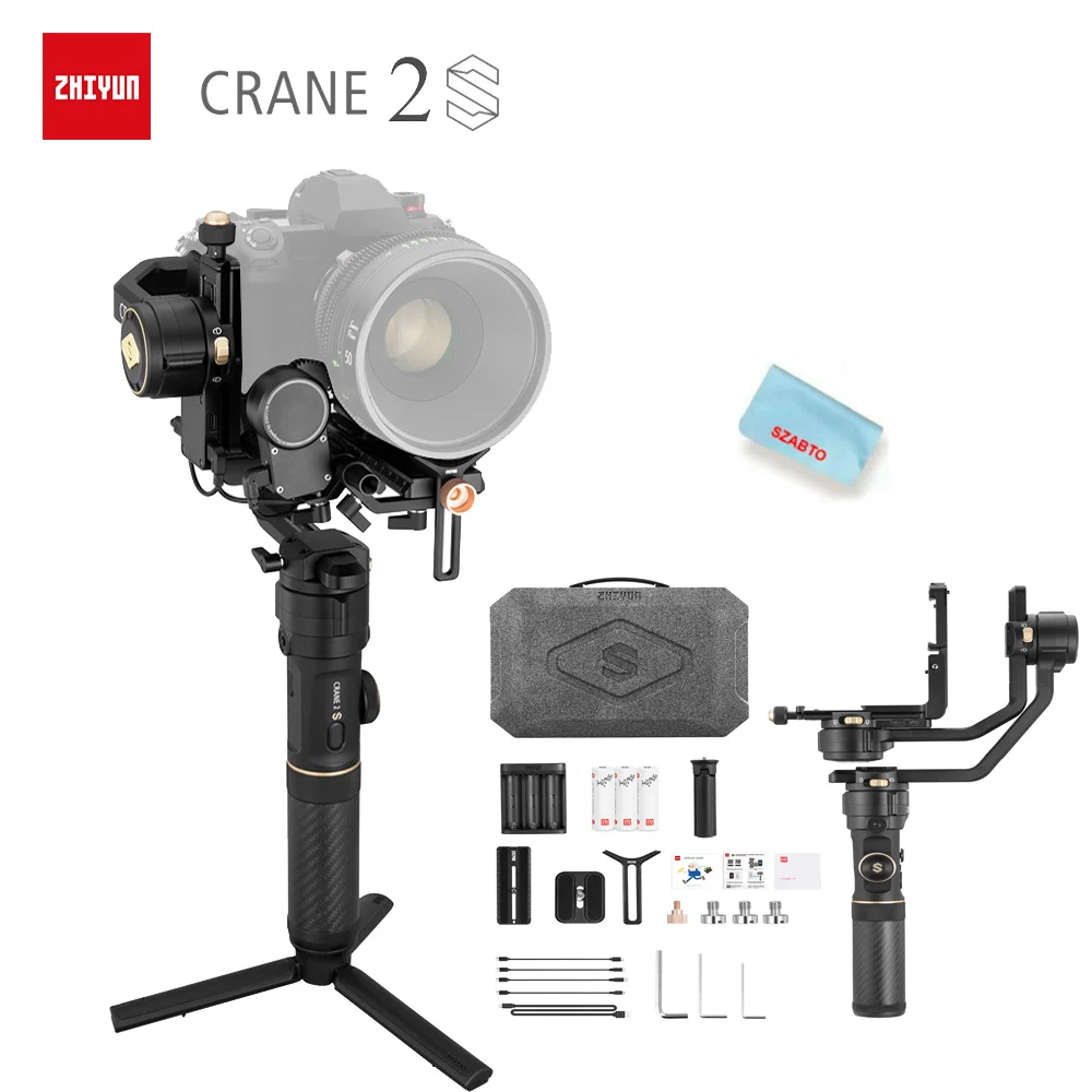 

ZHIYUN Official Crane 2S 3-Axis Handheld Gimbal Stabilizer Voor Dslr Camera En Camcorder 6.5Kg Laadvermogen uitschuifbare Roll