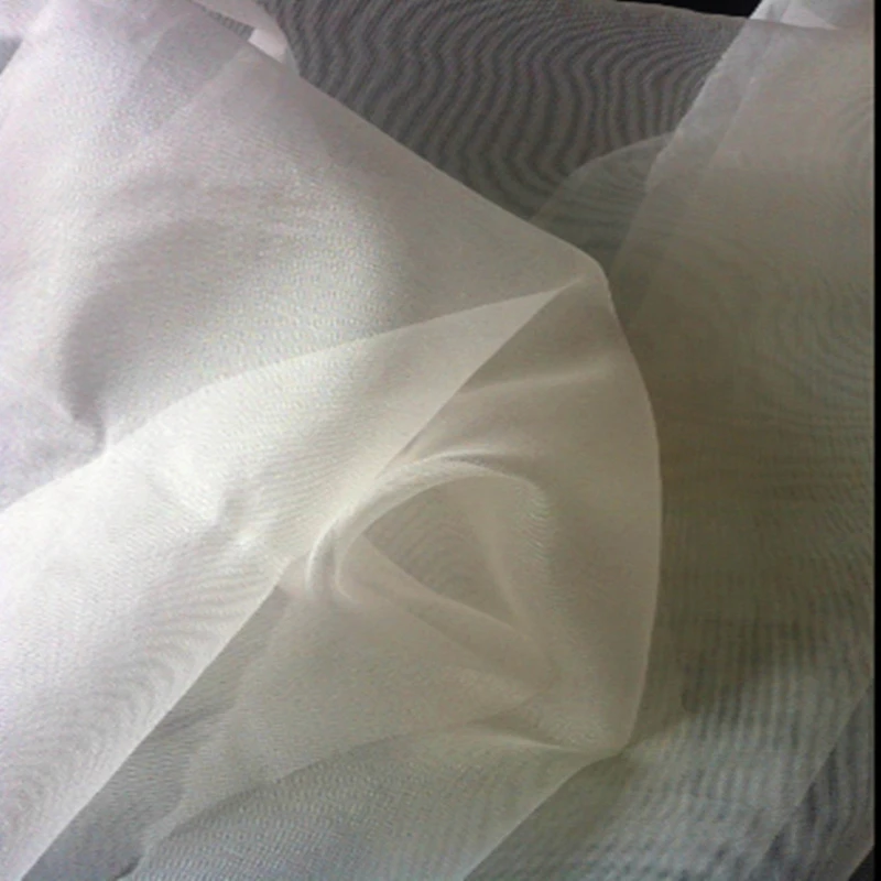 10 Meters 6 Mm Silk Mesh Organza Fabric 100% Mulberry Silk Off White Color 140 cm 55'' Width 24 Gsm Small Wholesale