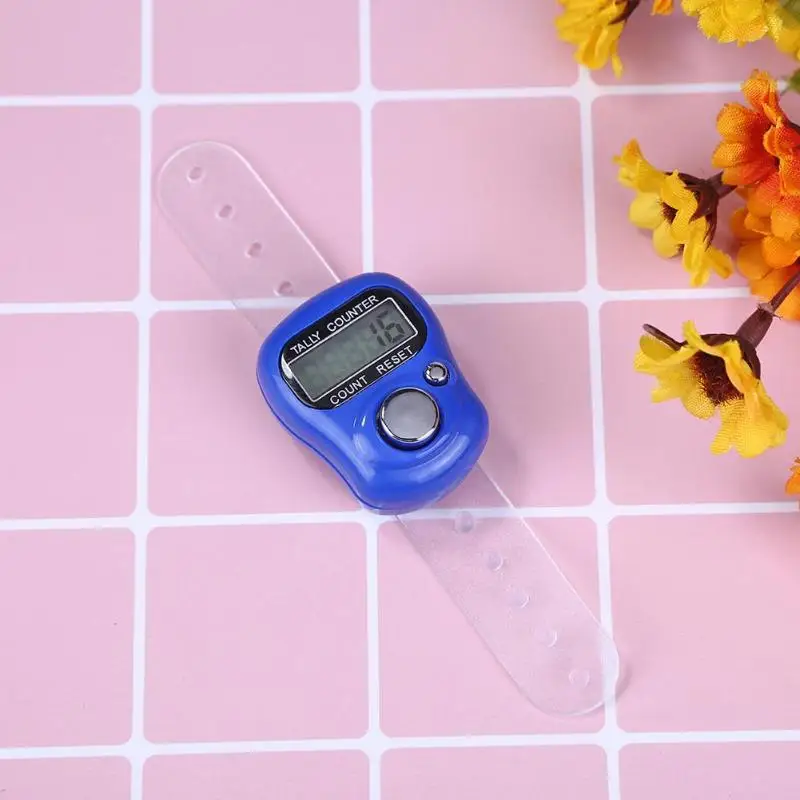 Digital Mini Stitch Marker And Row Finger Counter LCD Electronic Tally Counter For Sewing Knitting Weave Tool Random Color