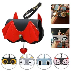 2023 INS Animal Cartoon Women Portable Sun Eye Glasses Box Lips PU Leather Eyewear Case Sunglasses Cute Protection Bags