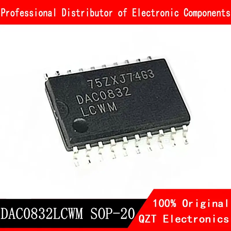 

5pcs/lot DAC0832 DAC0832LCWM SOP20 8 resolution D/A conversion integrated chip new original In Stock