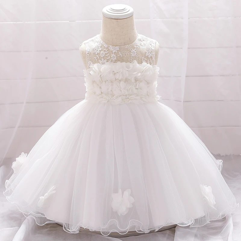 3 6 9 12 18 24 Months Baby Girls Dress Infant Birthday Party Flower Dresses Christmas Cute Little Princess Dress Newborn Clothes