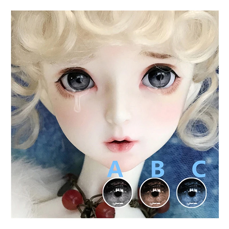 

Глаза BJD, 3 цвета, глаза для шарнирных кукол, 12-18-20 мм, 1/8, 1/6, 1/4, 1/3, BJD, SD, DD, кукольные глаза, аксессуары для кукол, большой стиль слез