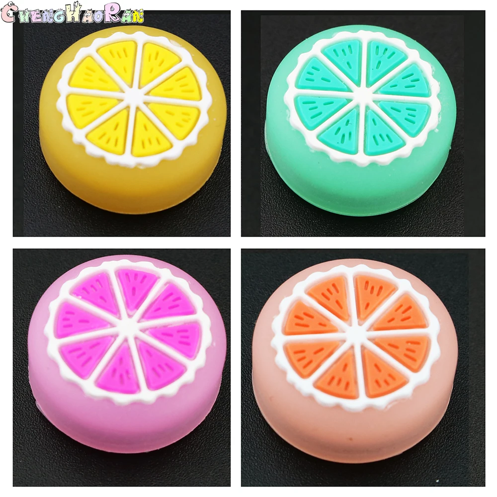 4color Orange For Switch Luminous Jelly Cap Animal Crossing Silicone Joystick Thumb Grip Caps for Nintend Switch Lite Controller