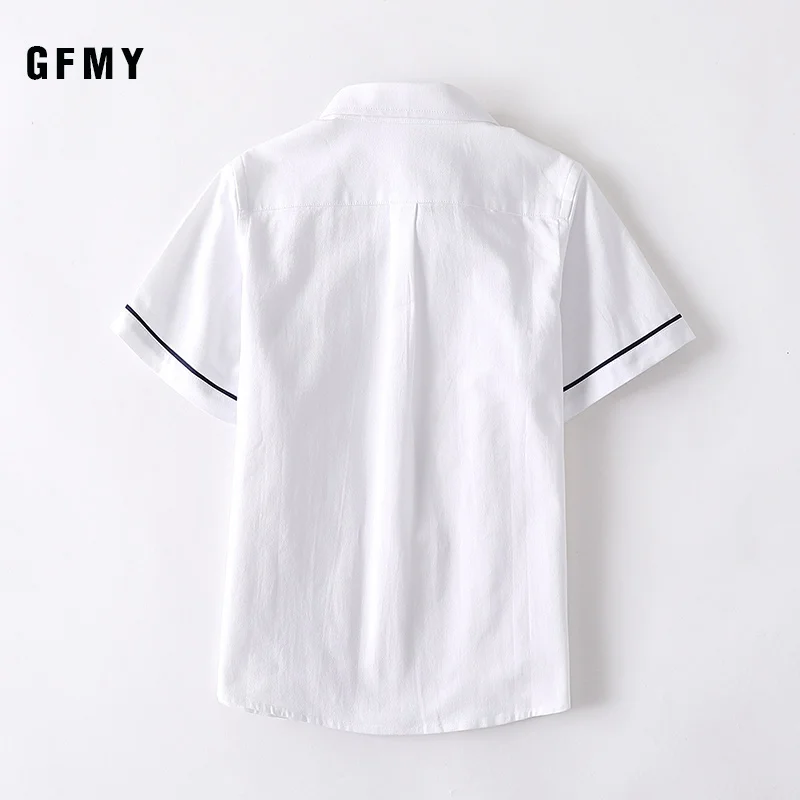 GFMY Kids Boy Shirts Clothes Solid Color 3-11Y Baby Shorts Sleeve Shirt Summer Tops Tees Shirts Children Cotton Blouse 2021