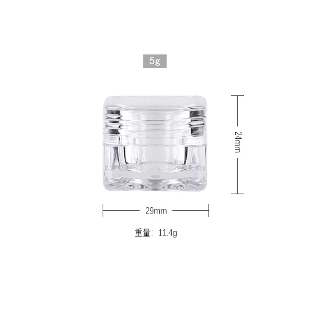 5G Cosmetic Empty Jar Pot Eyeshadow Makeup Face Cream Container Bottle Acrylic for Creams Skin Care Products Makeup Tool