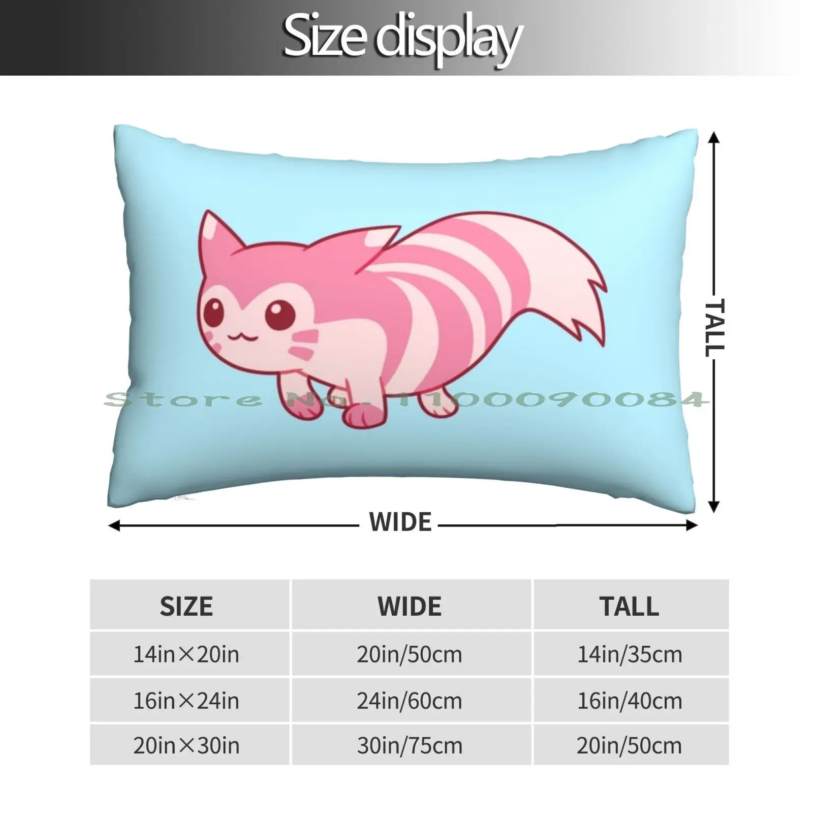 Shiny Furret Walk Meme Pillow Case 20x30 50*75 Sofa Bedroom Pattern Pilot Black Fan Art Long Rectangle Pillowcover Home Outdoor