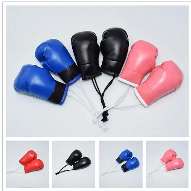 new boxing gloves keychain men Pendant boxing match flag gloves Mini glove Car bag pendant sport jewelry key chain accessori