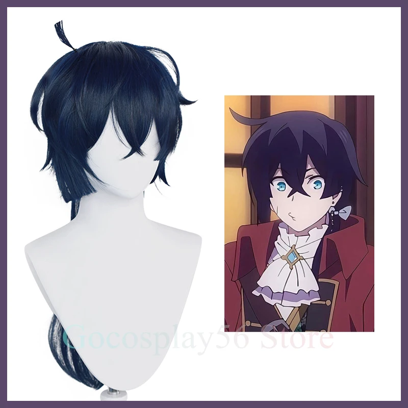 

Vanitas Cosplay Wig Dark Blue Long Straight Bangs Heat Resistant Hair Anime Role Play