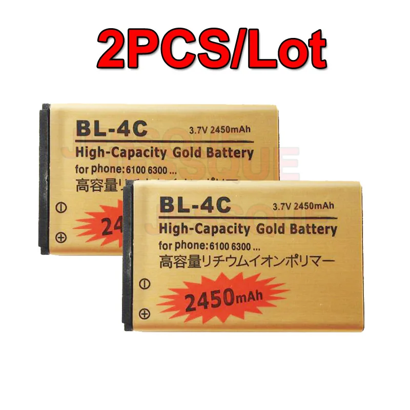 2PCS/Lot BL-4C Battery For Nokia 2600 3500 5100 6260 6170 6100 6101 6260 6300 7200 7270 7270 7705 X2 1265 1325 1202 1661 3500C