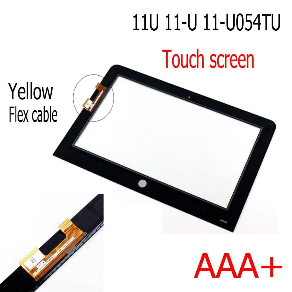 Numériseur d'écran tactile LCD avec câble flexible jaune, 11.6 ", compatible avec HP Pavilion X360 11U 11-U, 11-U054TU 11-ab