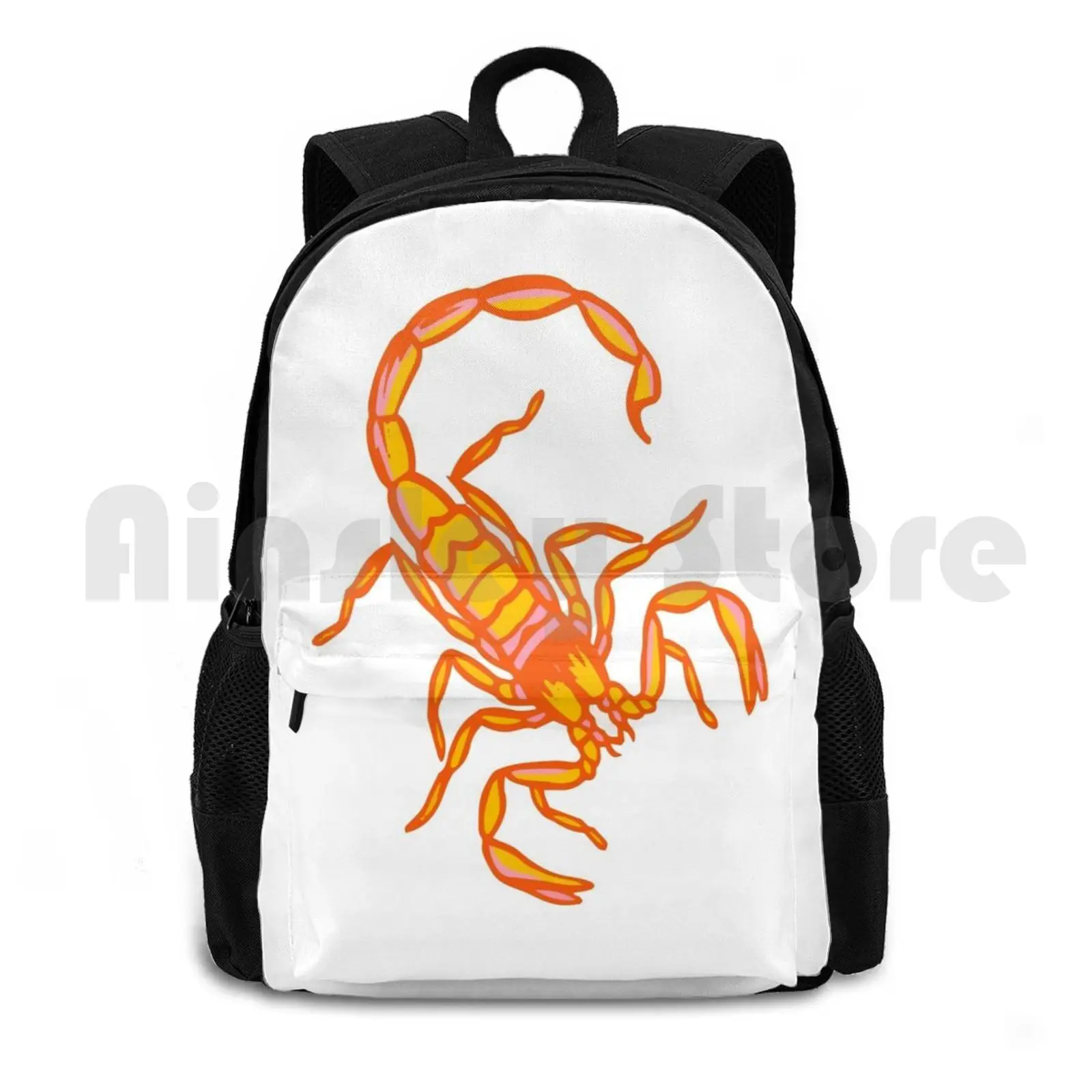 Scorpion Graphic By Crawl Home Outdoor Hiking Backpack Waterproof Camping Travel Scopion Crawlhome Arachnids Flashart Sting