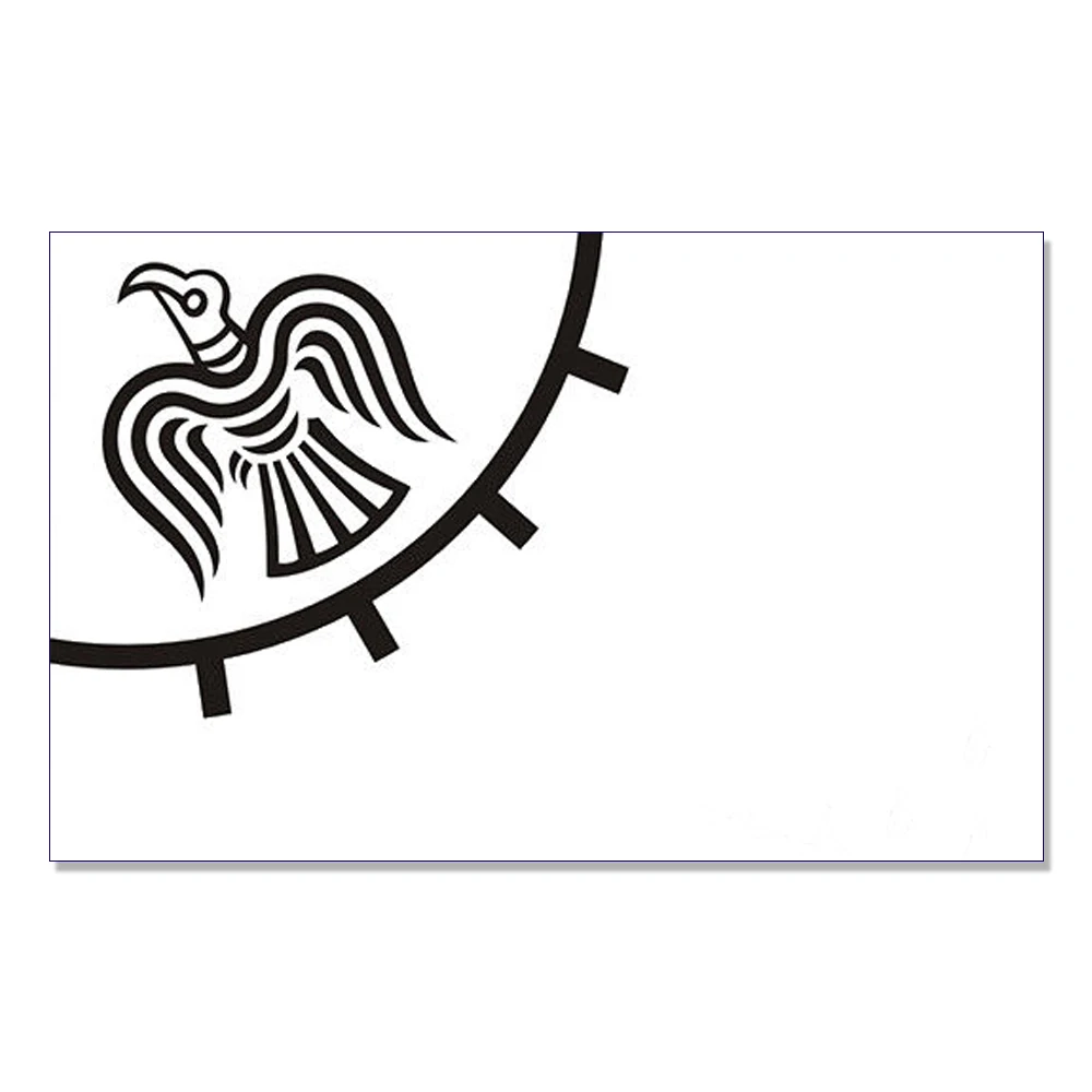 Белый флаг ворона викингов 3x5 футов баннер 100D 150X90 см полиэстер латунные втулки индивидуальный флаг