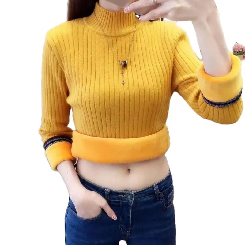 

Autumn Winter Turtleneck Long Sleeve Sweater Knitted Slim Sweaters Women Casual Pullovers Women's Sweaters Pull Femme tunics