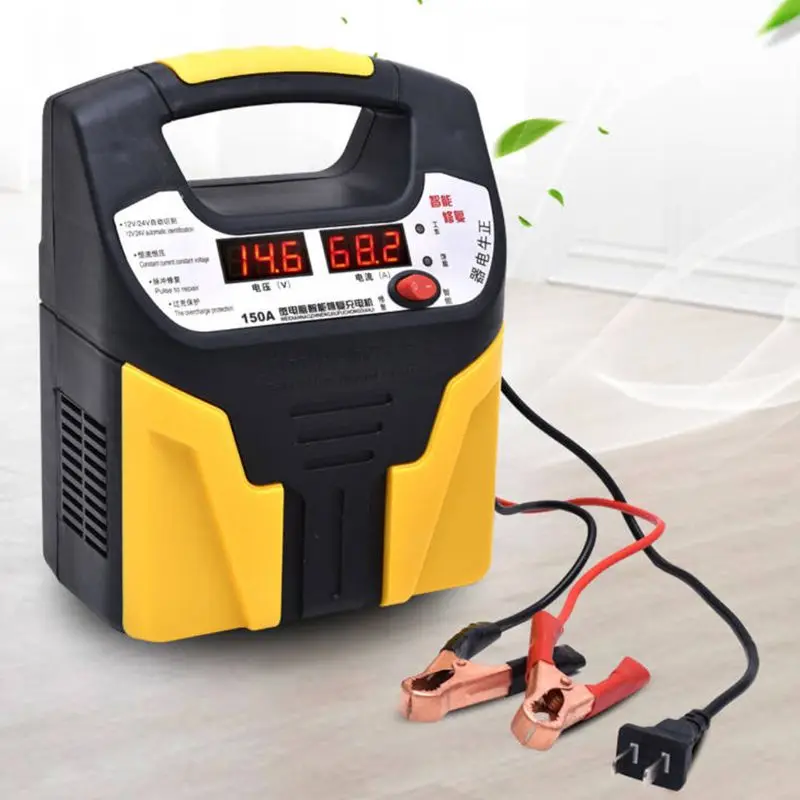 12V/24V Car Battery Charger Intelligent Fast Power Charging Pulse Repair Charger Automotive Battery Chargers