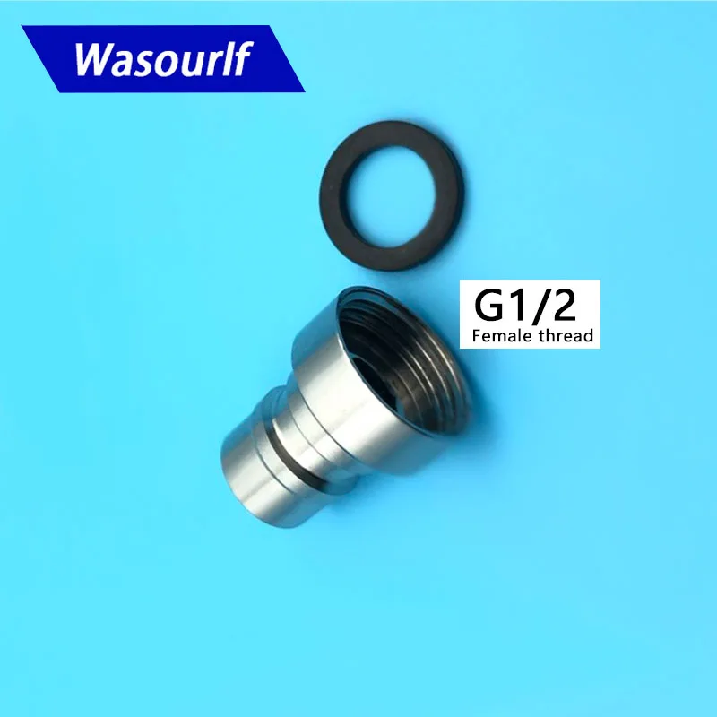 WASOURLF 1PCS G1/2 Female Thread Transfer Connector Outer Adapter Shower Bathroom Kitchen Tap Brass Faucet Accessories Garden