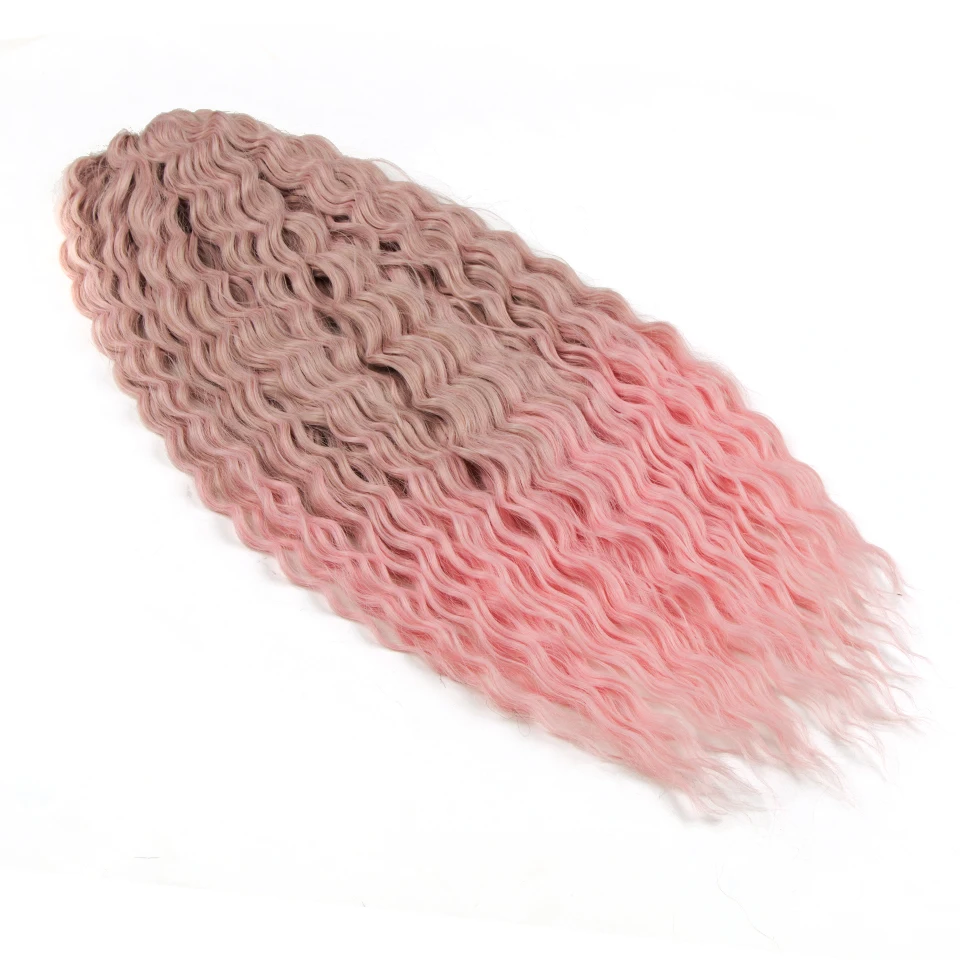 Ariel Hair Synthetic Twist Crochet Curly Hair 24 Zoll Water Wave Braid Hair Ombre Blonde Brown Deep Wave Flechten Haarverlängerung – Detail 40
