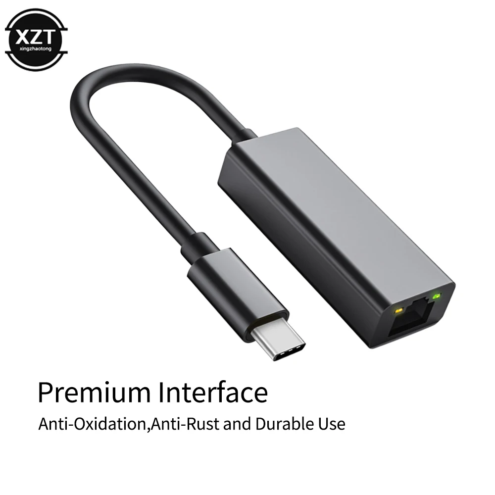 USB C 이더넷 USB-C-RJ45 랜 어댑터, 맥북 프로, 삼성 갤럭시 S9, S8, 노트 9, C타입 네트워크 카드, USB 3.1 이더넷, 1000M