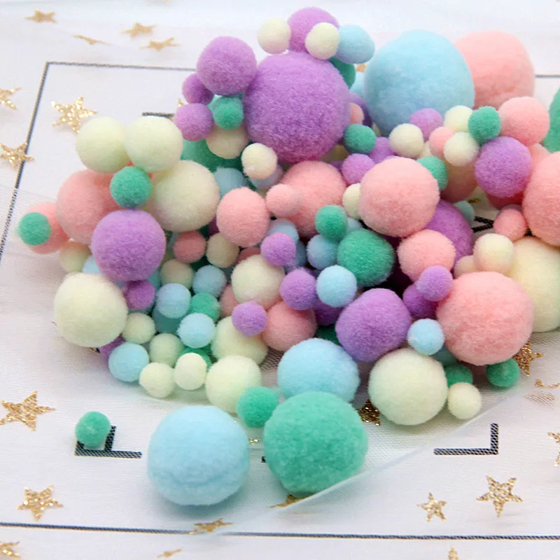 Multi Colors Pompom 8-30mm Pompones Balls for DIY Party Home Garden Wedding Decoration Garment Sewing Kids Toys Accessories 20g