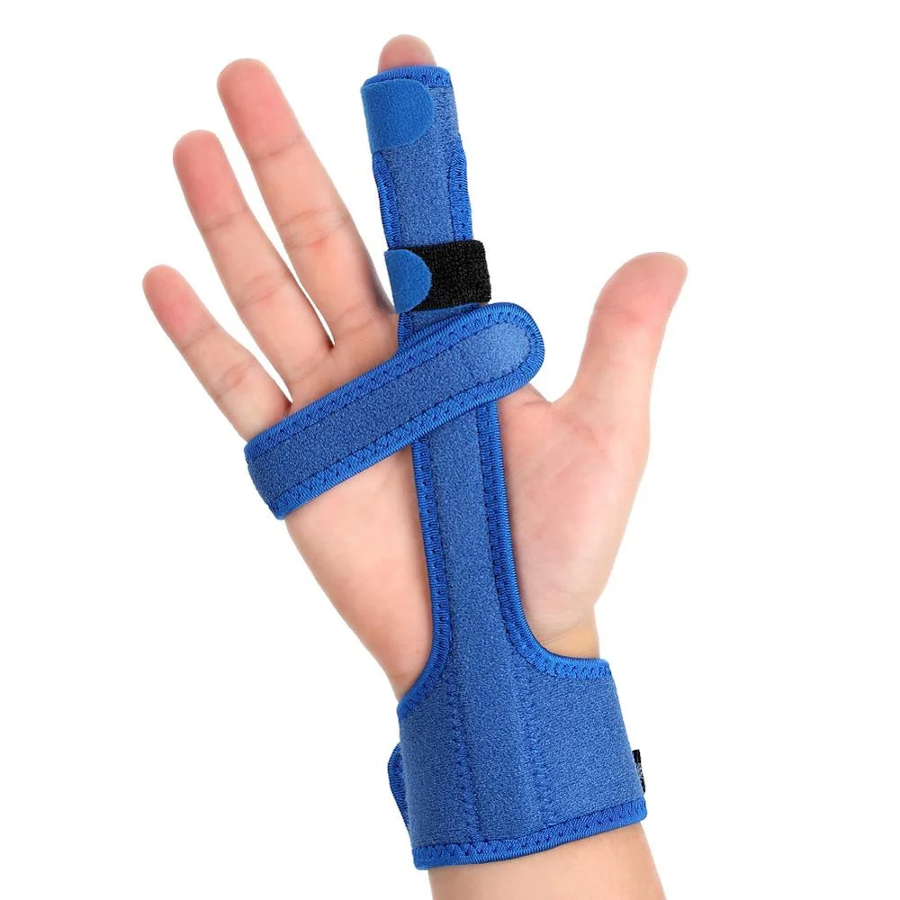 

Adjustable Trigger Finger Splint with Steel Corrector Wrist Brace Support Immobilizer Treatment for Sprains Pain Relief Injuries