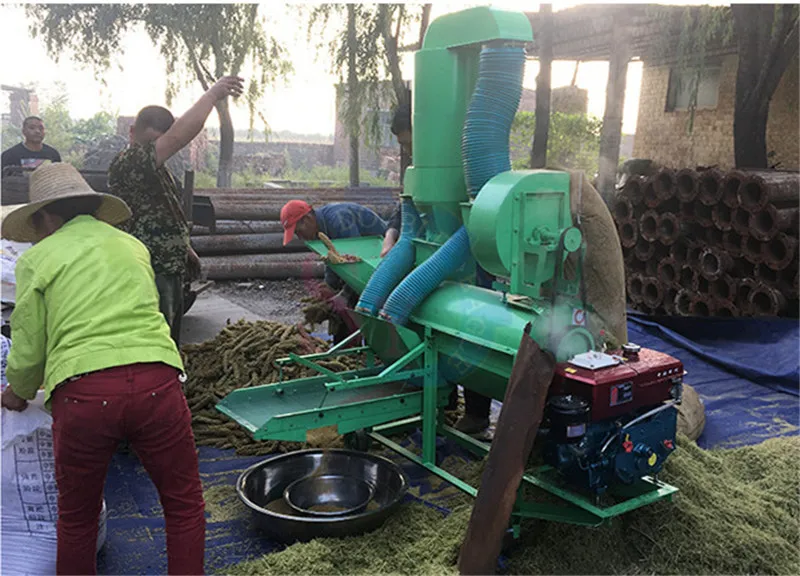 1000kg/H High Efficiency Diesel Driven Millet Shelling Machine/Multi Purpose Sorghum Thresher/Broomcorn Shell Threshing Machine