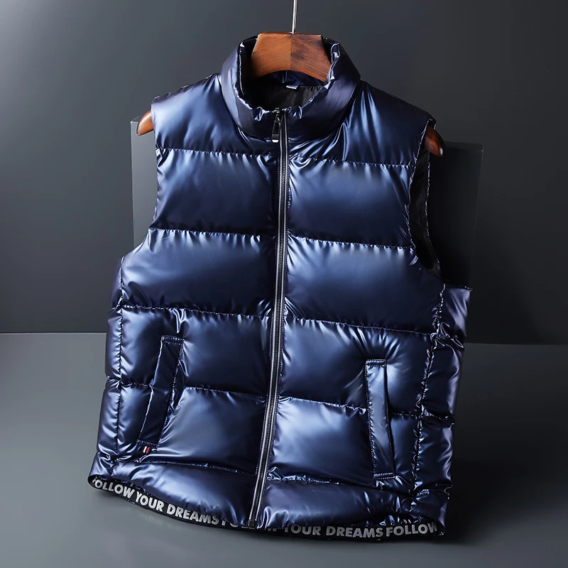 8XL Men Winter Vests Hat Detachable Down Vest Casual Waistcoat Sleeveless Jackets Male Hooded Vest Outwear Warm Coats Windproof