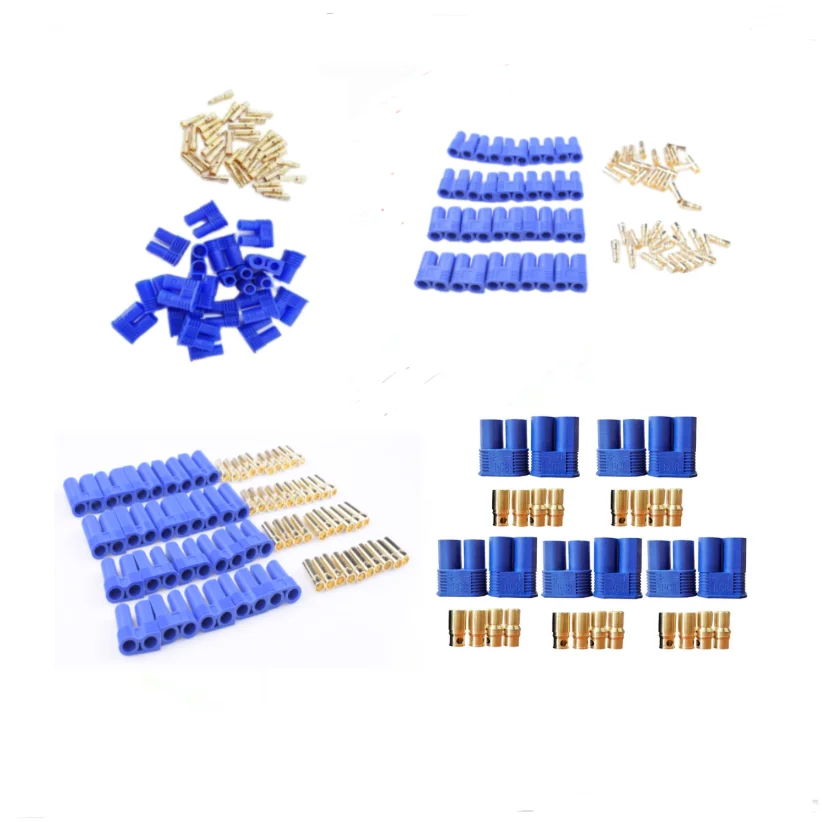 10 pairs 20 pcs EC2 EC3 EC5 EC8 male female gold plated battery connector plug for rc Lipo battery ESC Motors plane truck boat