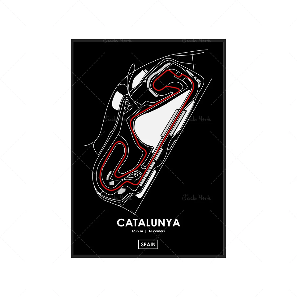 Catalunya - Spain Track Map Poster