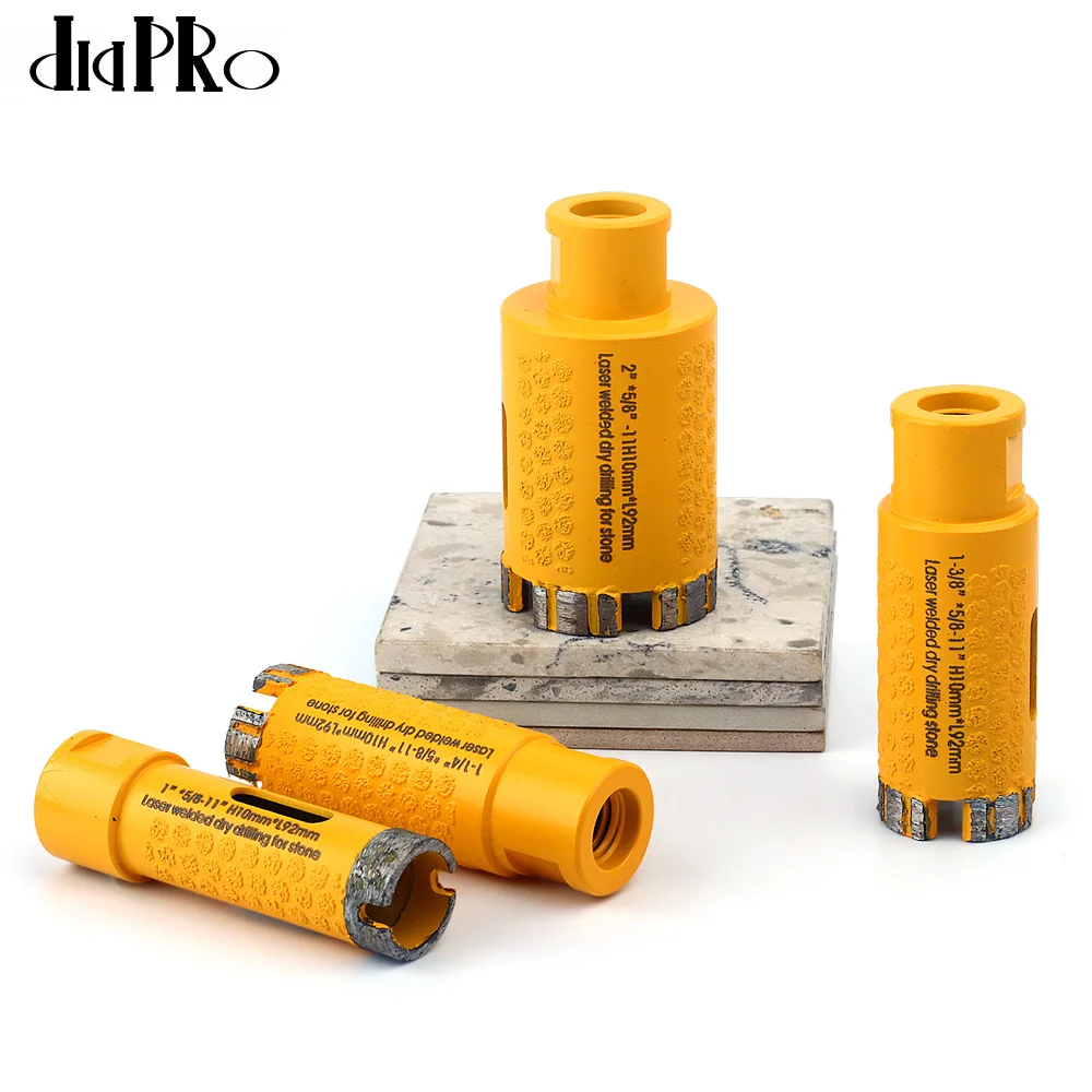 

Laser Welded Diamond Dry Core Bit 25-65mm with Arbor 5/8-11' Hole Saw for Drilling Stone Tile Concrete