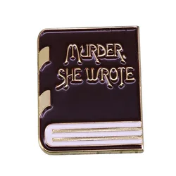 Kill She ha scritto spilla smaltata Jessica Fletcher classic detective TV show gift