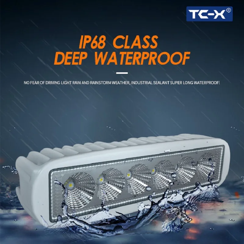 TC-X LED 18W 1600 Lumen Spreader and Flood Marine-Grade T-Top Boat Deck Lights