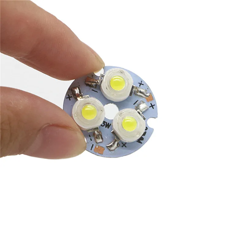 1Pcs 3W 5W 7W 35mil LED Chip Beads With 23mm 30mm 48mm Round PCB White/Warm white Led Flashlight Car Light Diode Power Chip