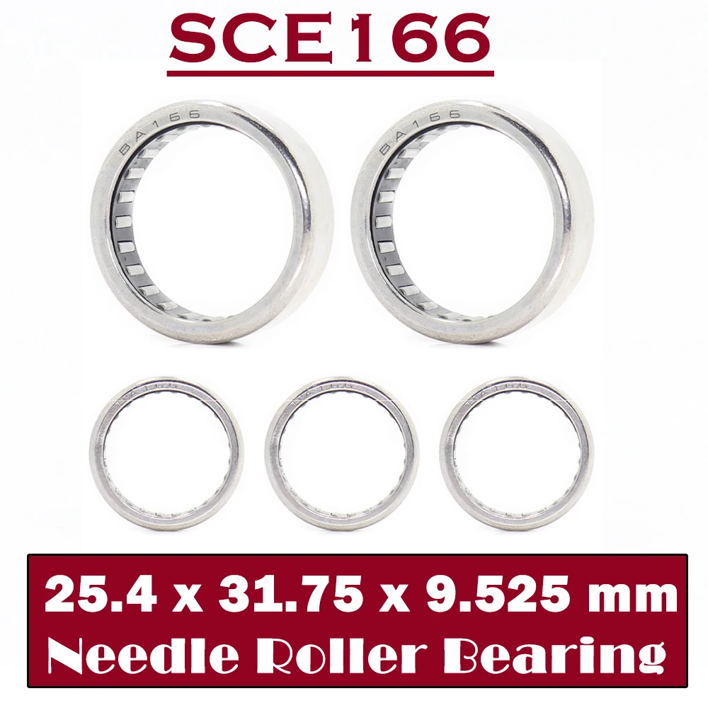 SCE166 Bearing 25.4*31.75*9.525 mm ( 5 PCS ) Drawn Cup needle Roller Bearings B166 BA166Z SCE 166 Bearing