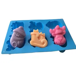 4 Cavity Handmade Silicone Molds For Soap 3D Christmas Deer Stocking Snowman Soap Molds DIY Soap Making Candle Craft Form