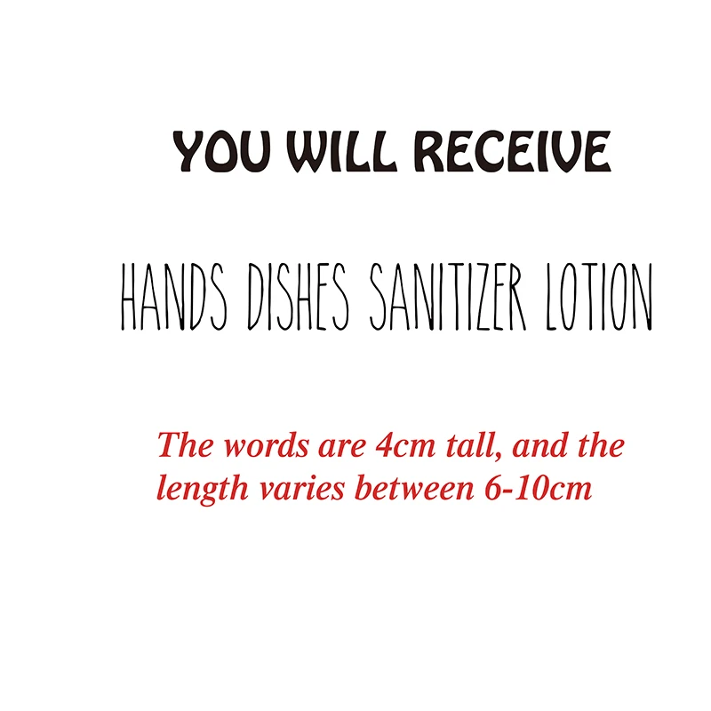 4pcs Waterproof Hands Dishes Bottle Labels Sticker Decal Soap Dish Santizer Kitchen Bathroom Bottle Lotion Santizer Vinyl Decor view 3