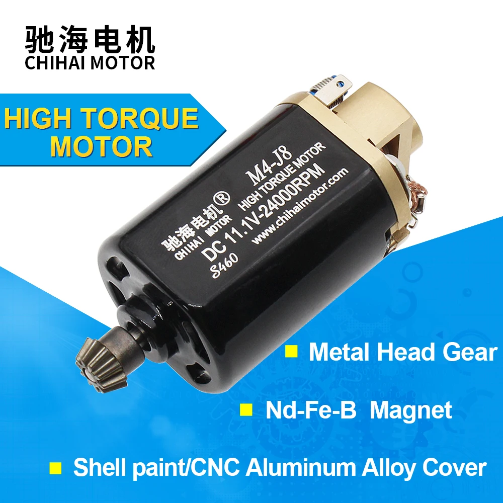 

S460 J8 Medium Speed High Torque Motor with 11.1V-24000rpm 0.60mm 25TPA Motor Gear for JM Gen.8 M4A1 Water Gel Beads Blaster