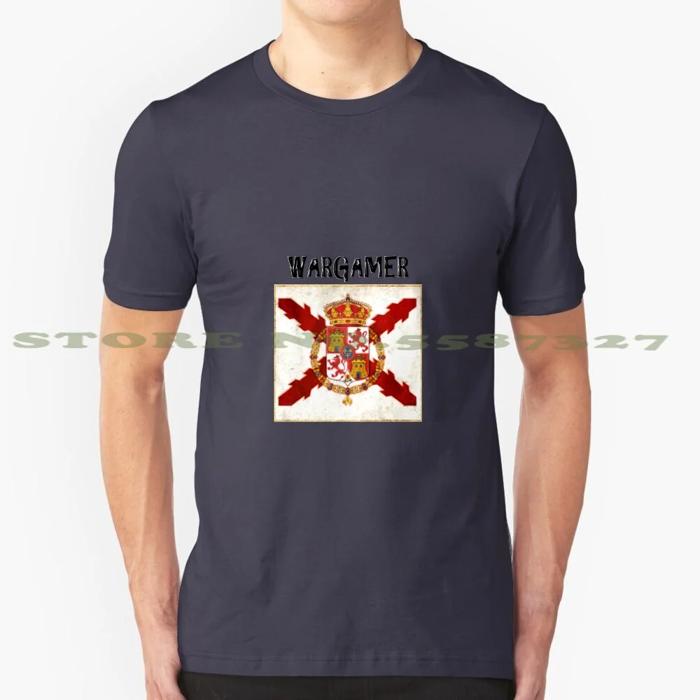 Wargamer - Spanish Flag 1806 Napoleonic Period 100% Cotton T-Shirt Flag Spain Spanish Guerrilla Napoleonics Napoleon Wargamer