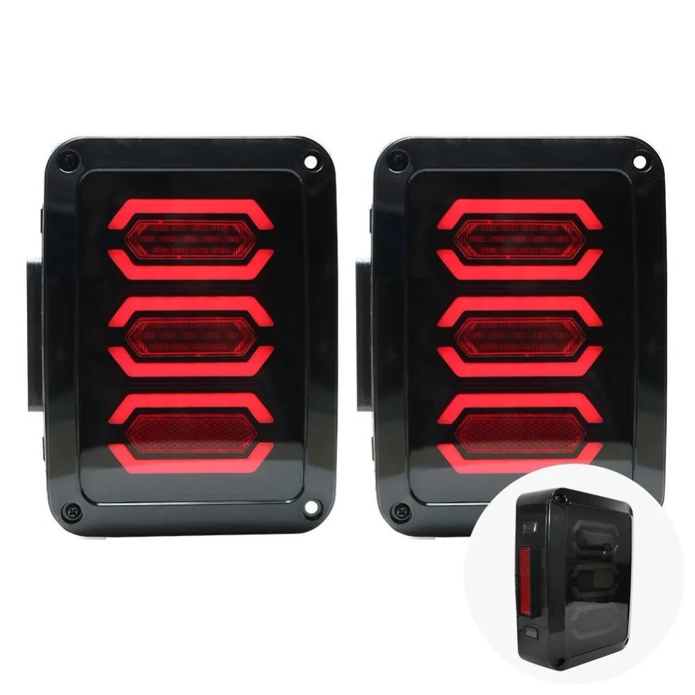 

Pair LED Taillight Rear Back Bumper Light Parking Back up Reverse Brake Tail Light Lamp 2007~2016 For Jeep Wrangler JK